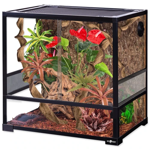 Terrarium składane szklane drzwi przesuwne 60x45x60 cm Repti Planet